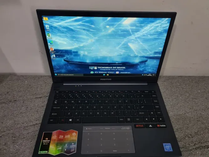 Notebook Positivo Motion Q2328 Intel Atom 2GB 32GB Windows 10 - Revisado e Pronto para Uso