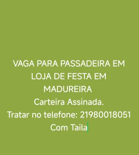 Vaga passadeira Ler com atenção!