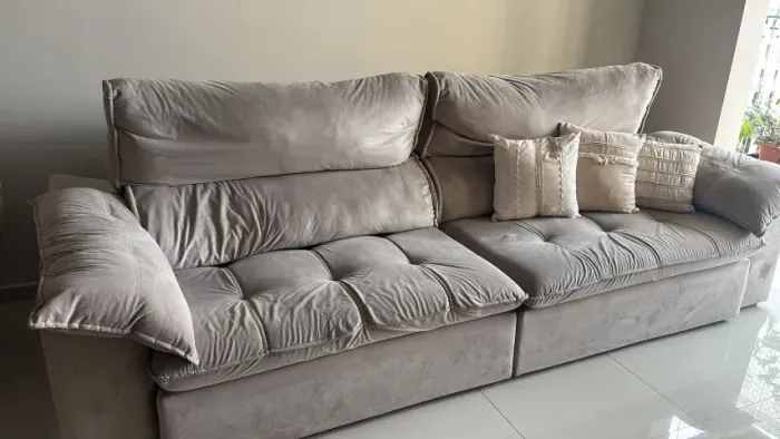 Sofá Retrátil, Brinde 2 poltronas Lindas!
