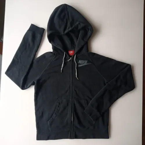jaqueta moletom com capuz feminino vintage - p - nike original - preto - ref0526