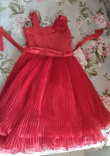 Vestido vermelho infantil/juvenil