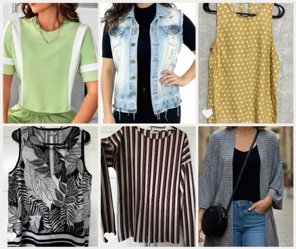 Lote blusas tam G femininas