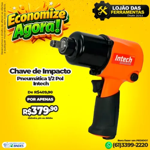 Chave de Impacto Pneumática 1/2 Pol Intech