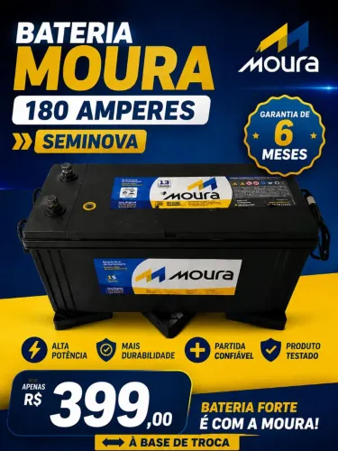 Bateria Moura 180 amperes seminova praticamente sem uso só 399,00