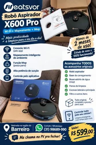 ? Robô Aspirador Neatsvor X600 Pro (Wi-Fi + Mapeamento + Mop)