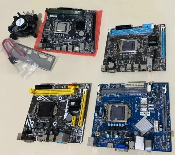 Lote de Placas Mae com Defeito e Gabinetes