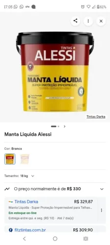 Vende-se manta líquida