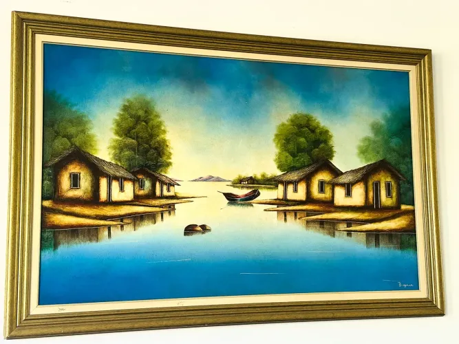 Quadro Grande Paisagem / Pintura Óleo sobre Tela (1,35 x 0,89)