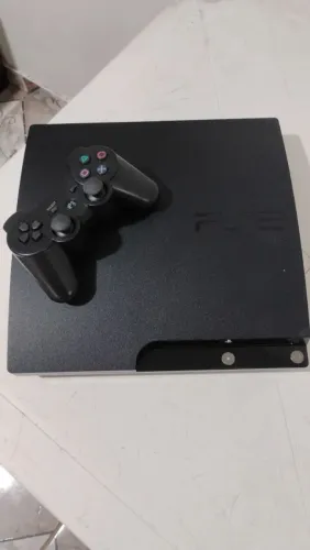 Ps3 slim + controle + desbloqueado