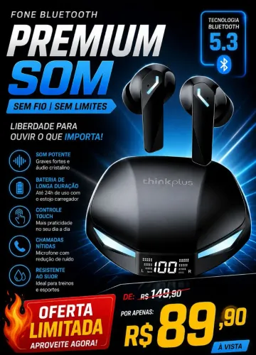 FONES DE OUVIDO BLUETOOTH