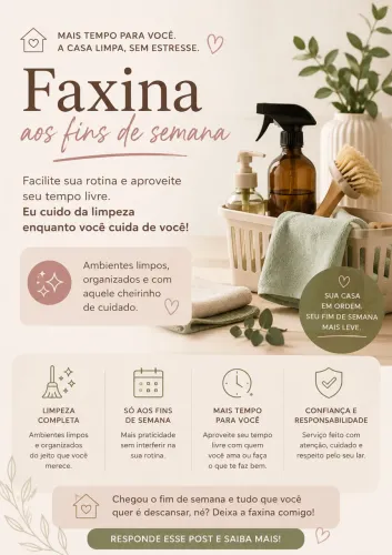 FAXINA AOS FINAIS DE SEMANA