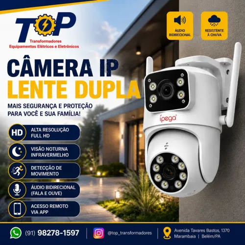 Câmera Ip wi-fi Lente dupla