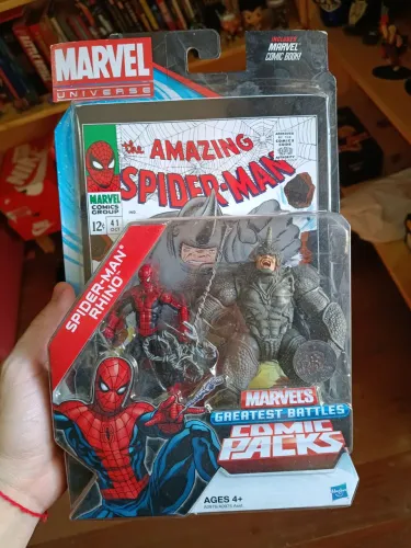 Marvel Universe hasbro pack Spiderman vs Rhino toys r'us exclusive
