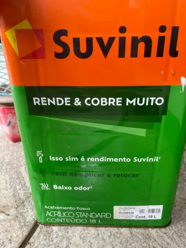 Tinta suvinil palha, meia lata grossa e original