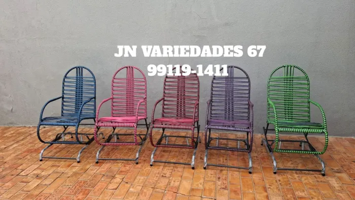 Cadeiras de balanço fio duplo sintético,suportam 170kg cada cadeira
