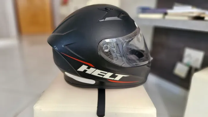 Capacete Helt Polar Preto Fosco | Ótimo Estado | Viseira Cristal