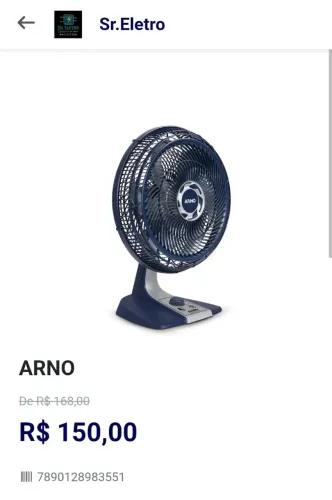 Ventilador ARNO Seminovo