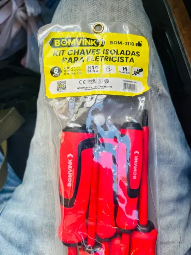 Kit chaves resistentes a energia 03 chaves Philips 03 chaves de fenda
