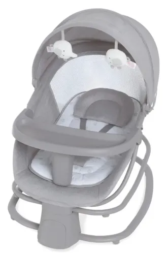 Cadeira Balanço Infantil- Techno Deluxe 4 Em 1 Bluetooth Mastela Cinza