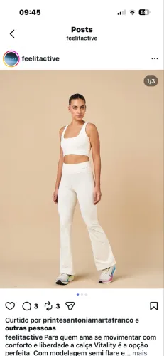 Calça Flare Academia Feelit M