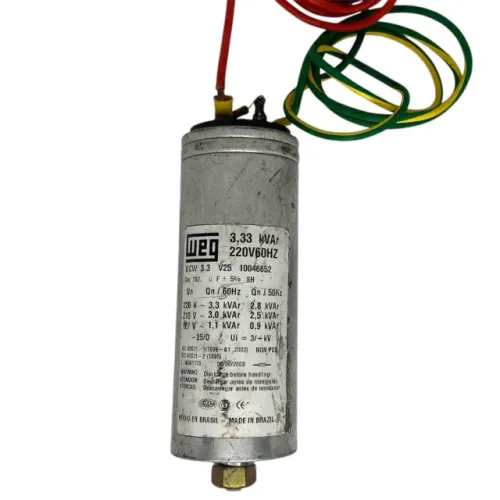Capacitor Weg 3,33 Kvar Usado 220v