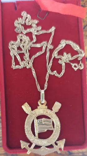 Corrente e Pingente Ouro 18K 750 8,8 Gramas