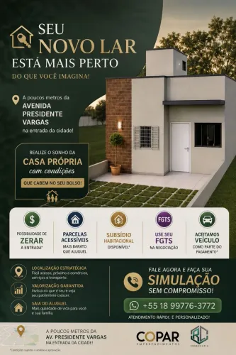 Casa a poucos metros da avenida principal, na entrada da cidade
