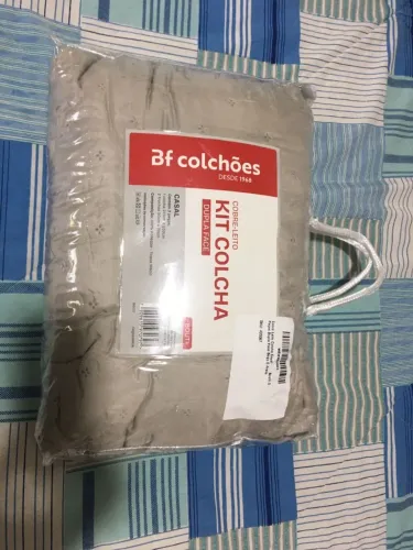 Cobre Leito Colcha Casal Bouti 3 Peças Dupla Face - NOVA