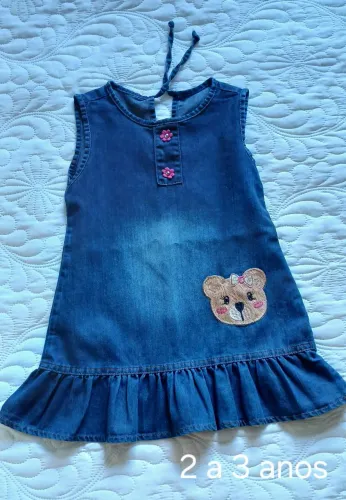 Vestido Infantil Jeans (Menina) 2Anos.