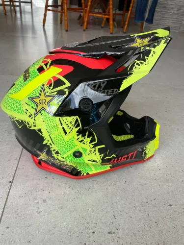 Capacete just1 motocross   fox airoh