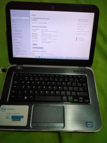 Notebook Dell inspiron i5 3337u DDR3L 4GB SSD 128GB WINDOWS 10 SEM BATERIA  VAI COM FONTE