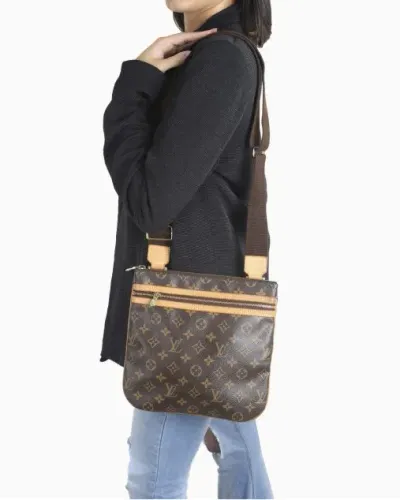 Bolsa de ombro louis vuitton monogram pochette bosphore Original