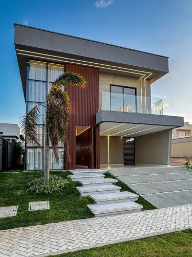 Casa alto padrão no Terras Alphaville Ceará, mobiliada, climatizada, 4 min do Farias Brito