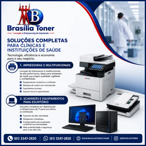 Aluguel de desktops, notebooks, impressoras, scanners e softwares de gerenciamento