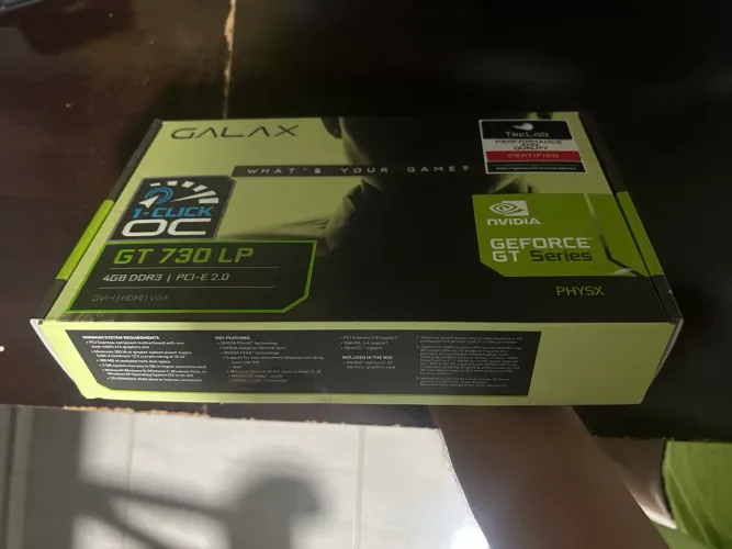 ? PLACA DE VÍDEO GT 730 4GB GALAX LOW PROFILE ?