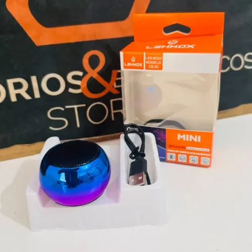 Caixa de Som Bluetooth Bluetooth Lehmox LES-M3XC em azul metálico