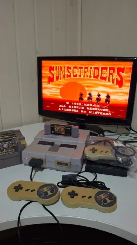 Super Nintendo 3 controles + Jogos