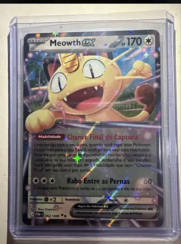 Carta Pokémon Meowth Ex Holográfica 062/088 Equilibrio 2026