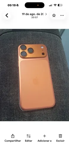 iPhone 17 pro max laranja excelente Bat 100% com nota