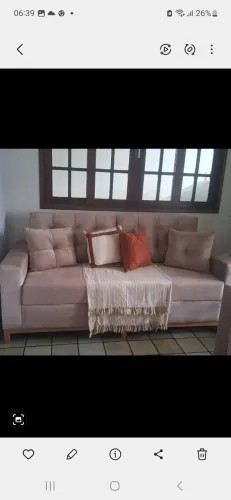 Sofa 3 lugares tercido em sued