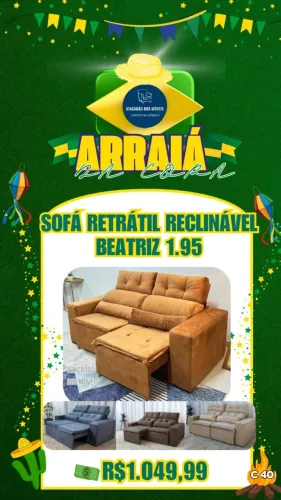 Sofá retrátil e reclinável (Pague na entrega)