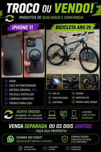 iPhone 11 é aro 29 TROCO OU VENDO
