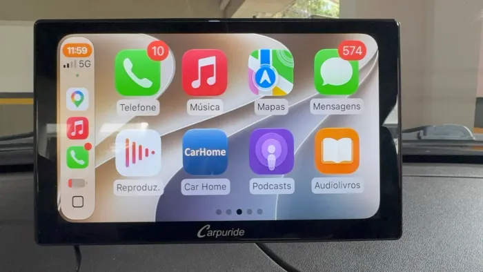 Central Multimídia Carpuride W901 Pro Portátil 9" (CarPlay/Android Auto Sem Fio)