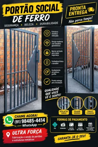 Promoção portão social última unidade R$ 600