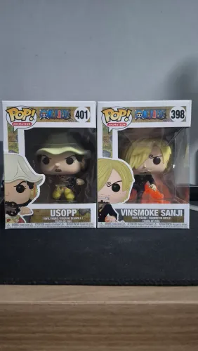 Dupla de Funko Pop! One Piece - Vinsmoke Sanji 398 e Usopp 401
