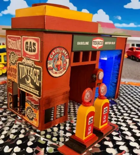Posto de gasolina anos 60 colecionável