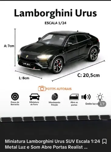 Carro miniatura 1/24 Lamborghini