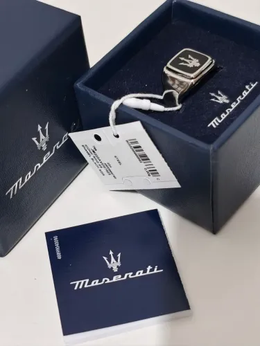 Maserati Jewels Ring with Black Enamel