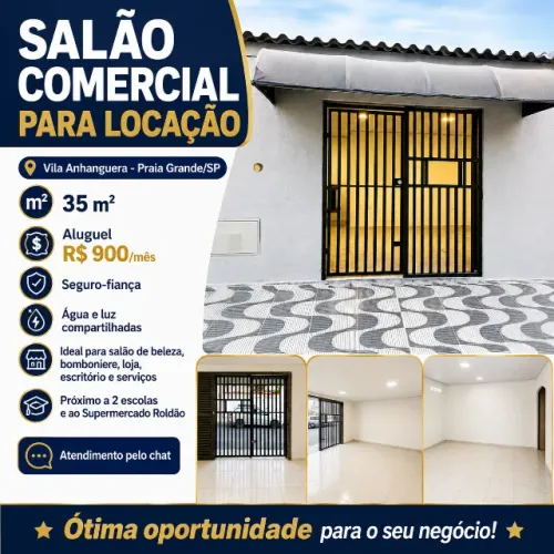 Salão Comercial 35 m² para Alugar | Próximo ao Roldão e Escolas | R$ 900