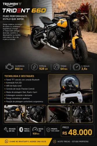 OPORTUNIDADE! TRIDENT 660 ZERA!